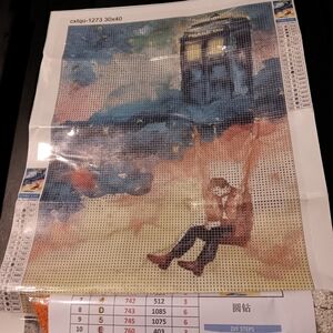 Dr Who TARDIS Diamond Art Paint Kit 30x40 11th Doctor